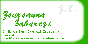 zsuzsanna babarczi business card